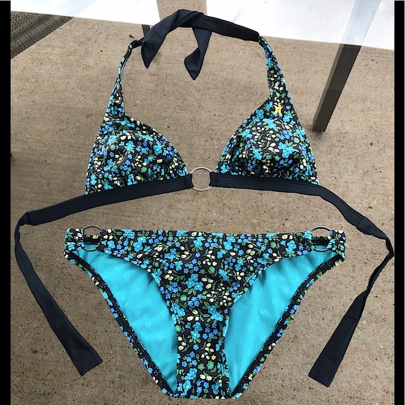 Hurley Other - 🆕HURLEY REALLY CUTE BIKINI/SILVERLOOP:FRONT:SIDES(H) IN YELLOW EMBROIDERED BOTH